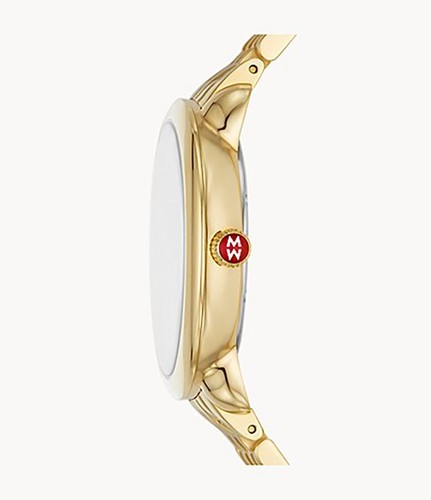 Reloj Michele Serein Mid Plateado Esfera Blanca Tono Dorado Damas 36mm MWW21B000160 - Imagen 2 de 4
