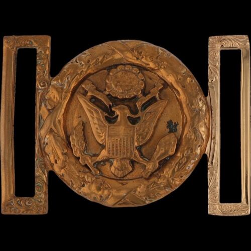 Ancienne plaque aigle d'artillerie style officier confédéré Virginie boucle de ceinture - Photo 3 sur 5