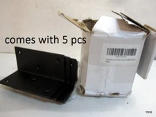 5 PCS Iron L Right Angle Bracket 3.95 x 1.96 inch black no screws