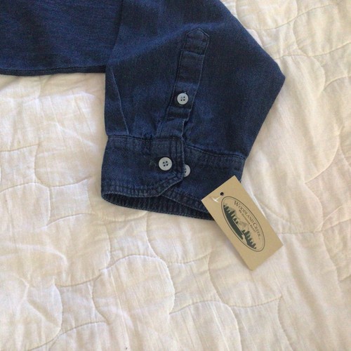 NWT Woodland Creek Mens Denim Look Shirt Size XL Button Up Long Sleeve - Picture 2 of 6