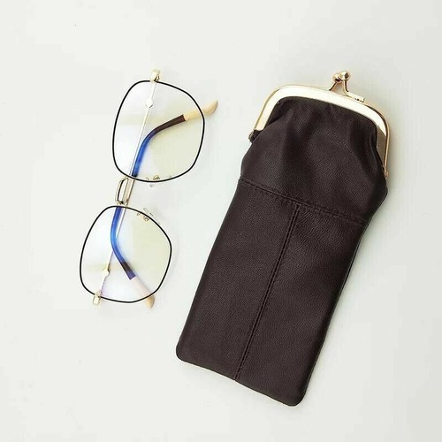 Glasses Leather Pouch Sunglass Cover Specs Glasses Case Padded Eyewear Pouch - Picture 3 of 9