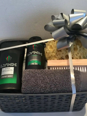 Men’s Birthday Present Hamper Basket Gift Idea for him husband dad lynx set Men’s Birthday Present Hamper Basket Gift Idea for him husband dad lynx set