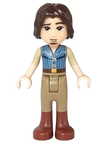 Lego Flynn Rider 41054 Sand Blue Vest Tangled Disney Princess Minifigure New - Picture 1 of 3