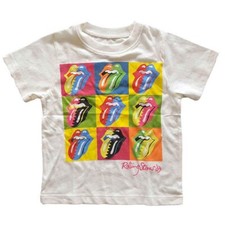 The Rolling Stones Two-Tone Tongues Official Childrens Tee T-Shirt Boys Kids