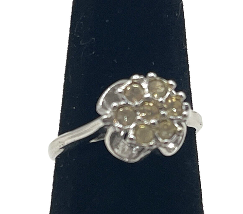 Anello Vintage Estate HGE Oro Bianco 18k Misura 5 Nuovo Vecchio Stock #0320A - Foto 2 di 5