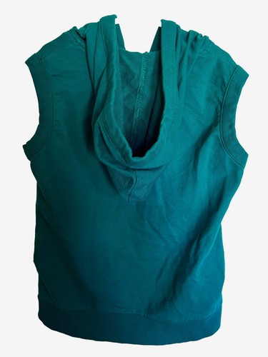 Max Girls Green Zip Front Sleeveless Top W/Hoodie 2 Pockets SZ M Saint Patrick - Picture 2 of 5