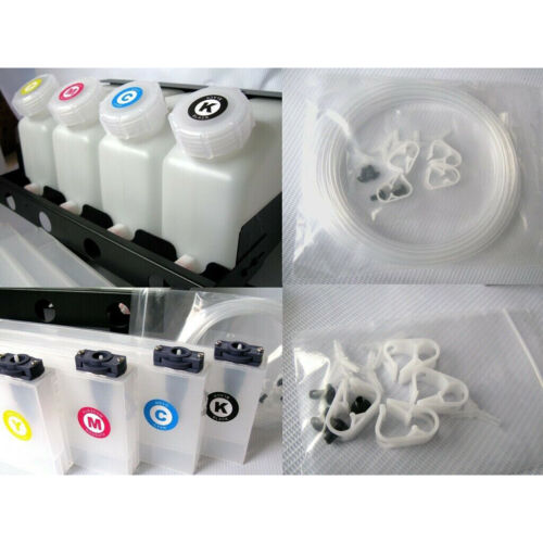 Sistema de suministro continuo de tinta a granel para Roland FJ540 XC540 4 botellas 4 cartuchos - Imagen 1 de 14