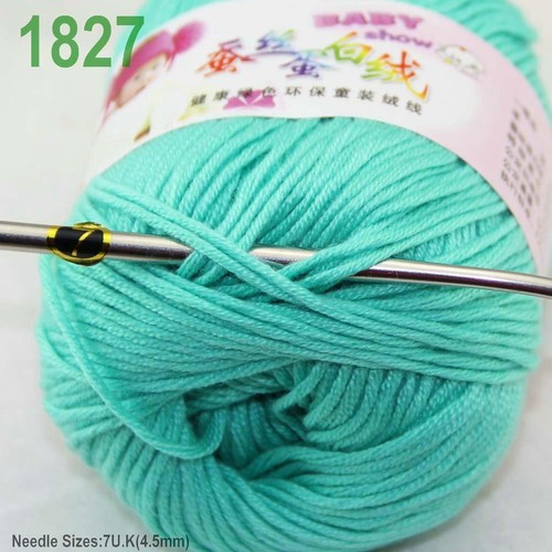 AIP 3 Skeinsx 50gr Cashmere Silk Wool Children Hand Knit Shawls Crochet Yarn 27 - Picture 3 of 4