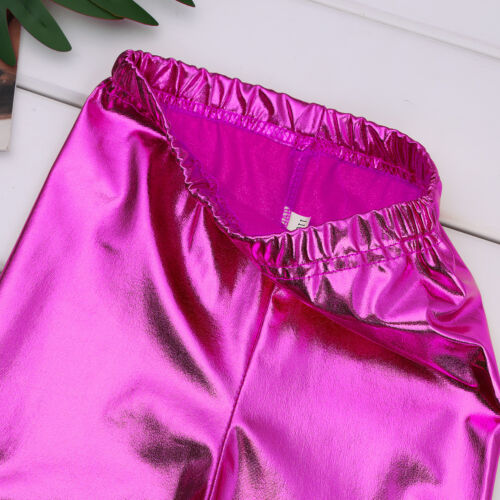Mädchen Metallic Tanz Sport Training Yoga Leggings Strumpfhose Kinderstrumpfhose - Bild 33 von 37