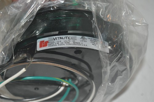 Federal Signal VERDE modello 121S luce rotante Vitalite 120 volt 121S-120G NUOVO - Foto 3 di 4