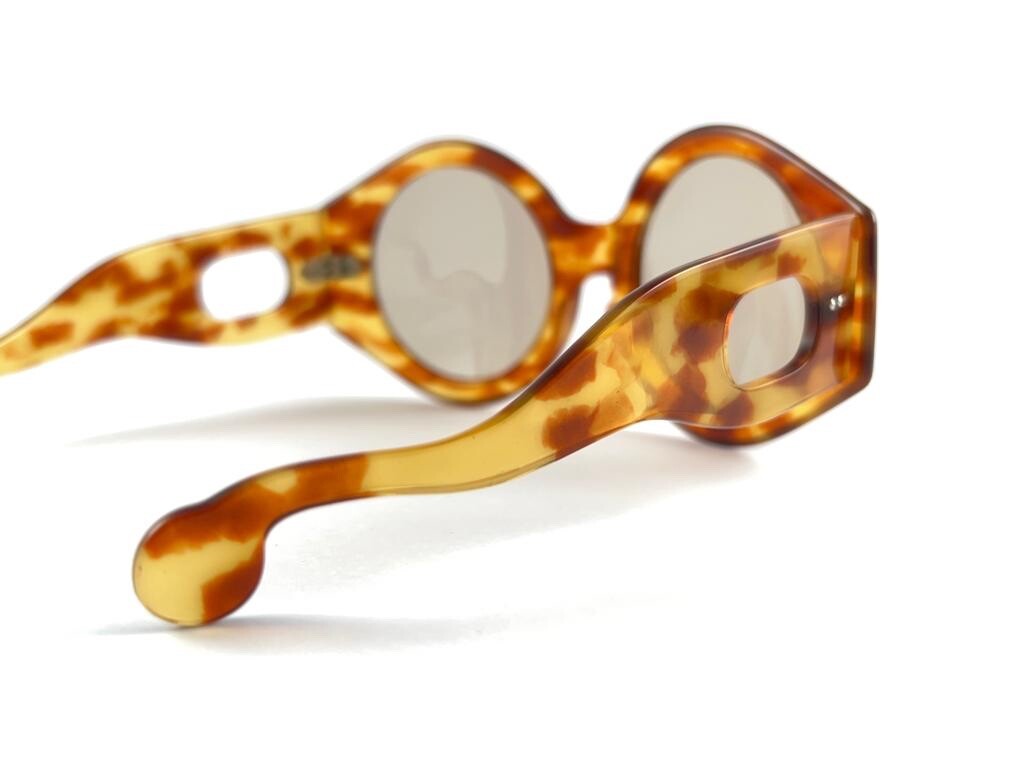 NEW RARE VINTAGE PHILIPPE CHEVALLIER MASK TORTOISE OVERSIZED 1960'S SUNGLASSES image 10