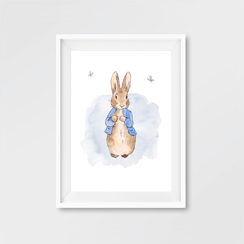 Peter Rabbit Nursery Prints Childrens Bedroom Wall Art Pictures Decor Posters - Picture 5 of 6