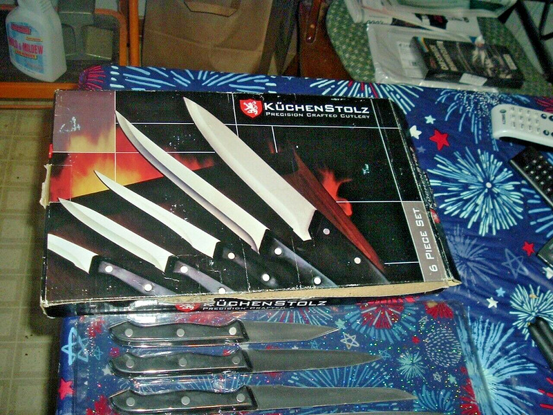 Vintage Kuchen Stolz 6 PC Stainless Steel Precision Cutlery +4 steak knives