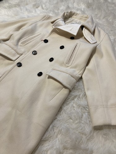 Zara Srpls Damen Wolle langer Mantel Größe Large ICE/Ct 03 austernweiß Neu mit Etikett Taschen - Bild 10 von 15