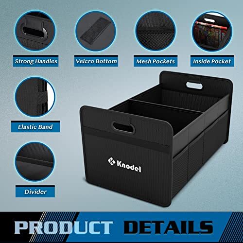 Car Trunk Organizer, Foldable Organizer for Car, Automotive Medium Black - Picture 4 of 7