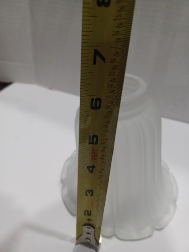 Vintage Glass Frosted Tulip Ceiling Fan Globe Lamp Shade 2" Fitter Replacement  - Picture 6 of 10