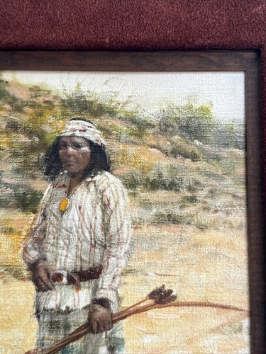 JIM ABEITA PAINTING NAVAJO INDIAN PORTRAIT LISTED FAMOUS NATIVE AMERICAN ARTIST - Picture 8 of 18