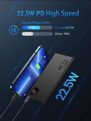 Baseus Power Bank 10000mAh Portable Fast Charging Type-C USB - Picture 2 of 5