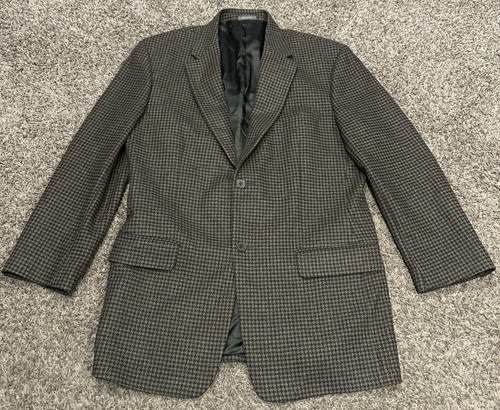 Calvin Klein Vintage USA  Wool Tweed 2 Button Pocket Blazer Lined 40Reg - Picture 1 of 5