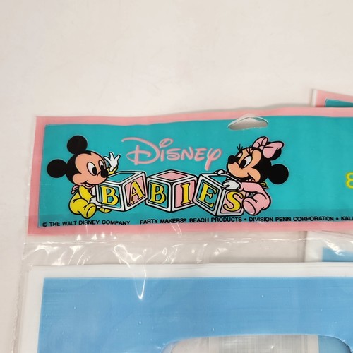 LOT OF 2 VINTAGE DISNEY BABIES MICKEY + MINNIE MOUSE PARTY BAGS NEW SEALED - Picture 2 of 4