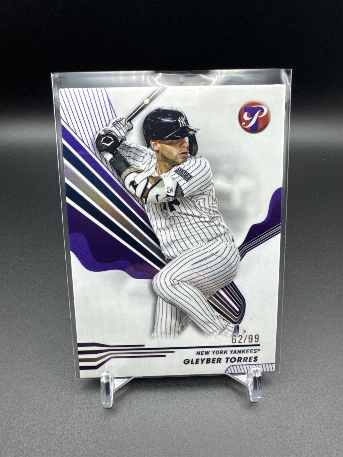 2024 Topps Pristine Gleyber Torres Purple Refractor 62/99 Yankees 🔥🔥🔥
