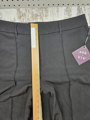 Ava & Viv Women's Plus Size High-Rise Wide Leg Stretch Pants Size 17 Black - Picture 3 of 14