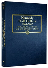 Whitman Coin Album 9127 Kennedy Half Dollar 1964-2002 PDS Mint Book  50 cent