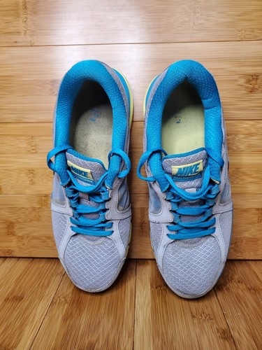 NIKE Dual Fusion Run Athletic Running Shoes Womens size 8 Gray Tide Pool Yellow - Picture 8 of 10