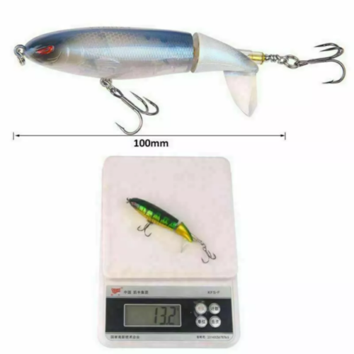 10ps~Fishing Lures bait Whopper Plopper Topwater Floating Rotating Tail for Bass - Picture 7 of 20