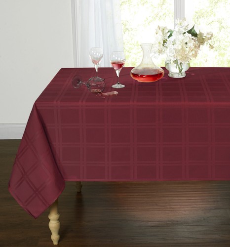 Plaid & Tartan Stain Resistant & Spill-Proof Fabric Tablecloth - Assorted Colors - Picture 19 of 20