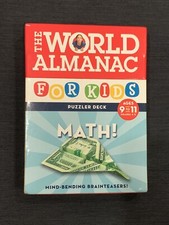 THE WORLD ALMANAC FOR KIDS PUZZLER DECK MATH AGES 9-11. GRADES 4-5.