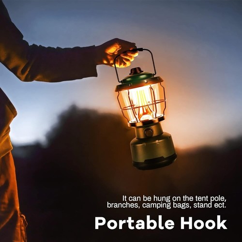 Wiederaufladbare Camping-Taschenlampe mit LED für Camping, Wandern, Hurrikane, Stromausfall - Bild 4 von 8