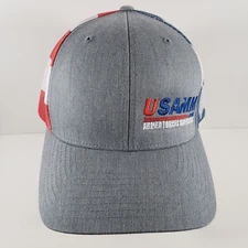 USAMM Hat Armed Forces Superstore Cap Gray USA Flag Mesh Snapback Adjustable