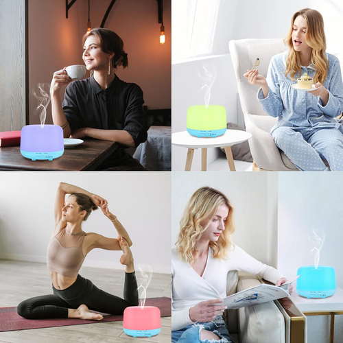 300ML Essential Oil Diffuser with Remote Control, 7 LED Color Changing Light, 8 - Picture 8 of 8