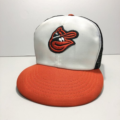Vtg Baltimore Orioles Hat MLB Mesh Snapback Trucker Cap Mascot Patch USA