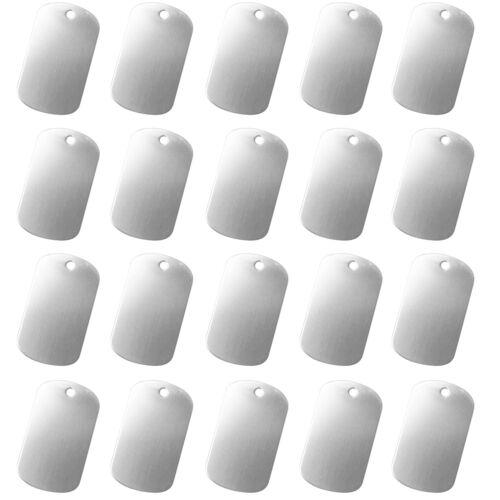 Bulk eloxiertes Aluminium Metall Militär GI Hundeetiketten für Lasergravur/Basteln - Bild 75 von 78