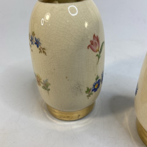 Coppia Vintage Shaker Sale e Pepe Fantasia Floreale Con Accenti Oro Ceramica - Foto 2 di 6