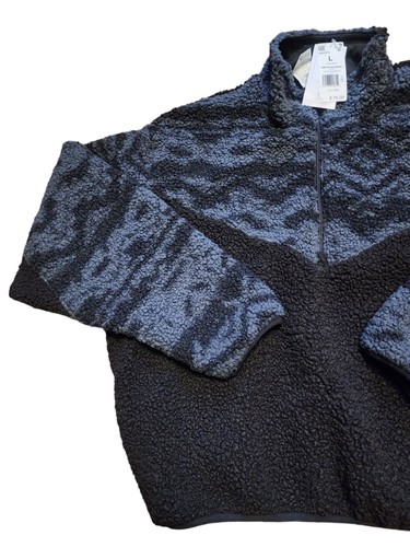Neu Reebok Core 10 Am Sherpa Quart schwarz und grau Jacke Damengröße Large - Bild 2 von 10