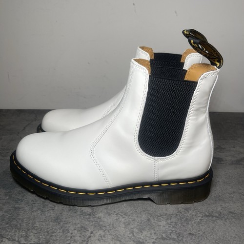 NEW Doc Dr. Martens 2976 Quad Platform Women's White Chelsea Boot Size M10 L11 - Picture 2 of 13