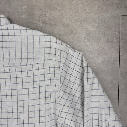 ermenegildo zegna button up shirt mens xxl check plaid chamois casual italy - Picture 14 of 20