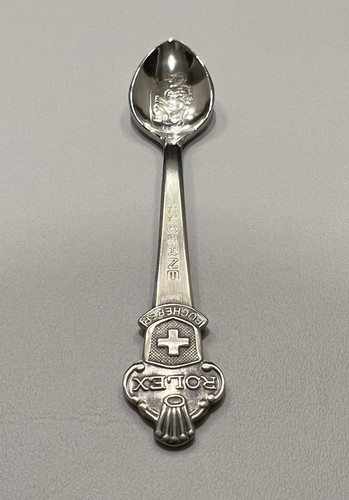 Rolex Watches Bucherer of Switzerland VTG Lucerne Lion Cross Silver Plate Spoon - Picture 5 of 11