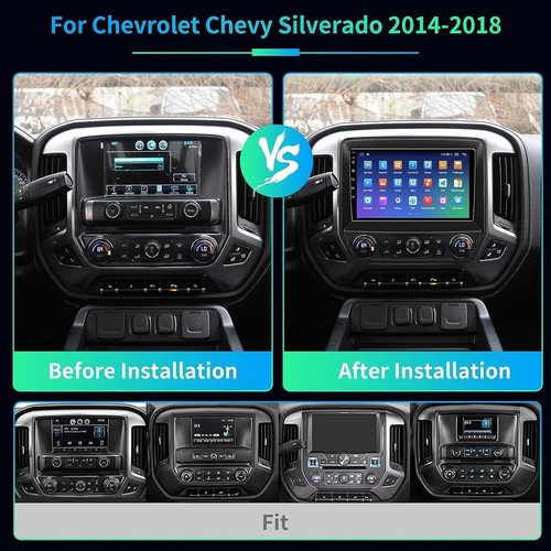 For Chevrolet Silverado GMC Sierra 2014-2018 Android 13 Carplay Stereo Radio 32G - Picture 3 of 20