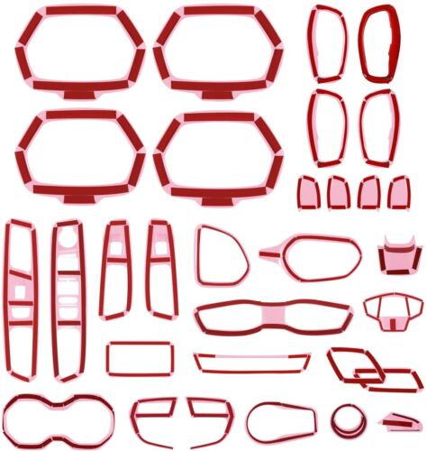 31PCS Car Interior Accessories Cover Trim Kit Pink for Jeep Renegade 2015-2020 - Foto 8 di 8