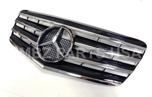 E-Class Gloss Black Grille Chrome Star for E550 E63 E350 2007 2008 2009 New - Picture 2 of 6