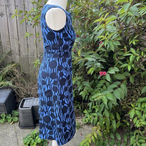 Laura Ashley Weekend Shift Occasion Dress Blue Black Patterned UK 8 - Picture 10 of 15