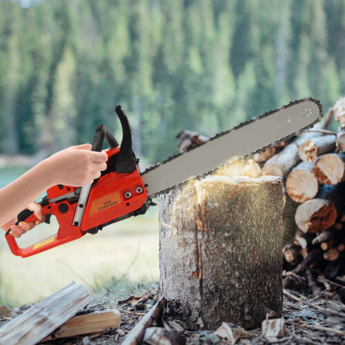 58CC 20inch Gas Chainsaw 2 Stroke Gasoline Powered Chain Saws Cutting Wood - Picture 20 of 24