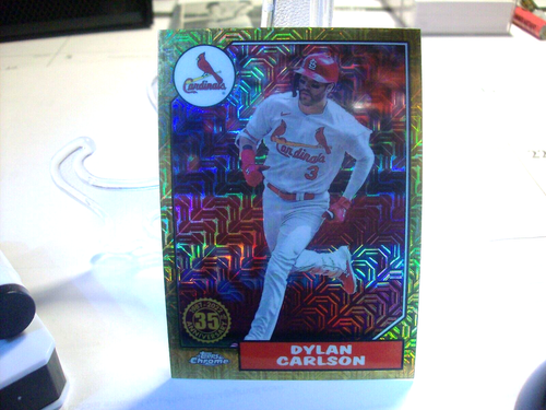 2022 Topps 1987 Topps 35th Anniversary Chrome #T87C2-29 - Dylan Carlson 22-074 - Foto 1 di 2
