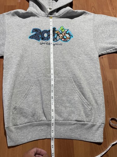 Disney Hoodie Youth Large Gray Pullover Unisex Kids 2006 Lightweight Casual - Picture 9 of 10