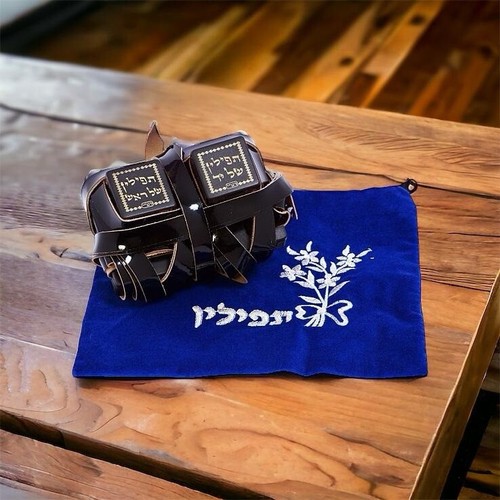 TOP QUALITY TEFILLIN -LEFT HANDED Sephardic Jewish Kosher Sefaradi + Bag Gift - Picture 16 of 16