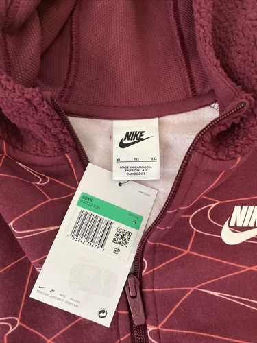 Nike Boys Full Zip Sweatshirt Hoodie Size XLg Color Red - Picture 2 of 4